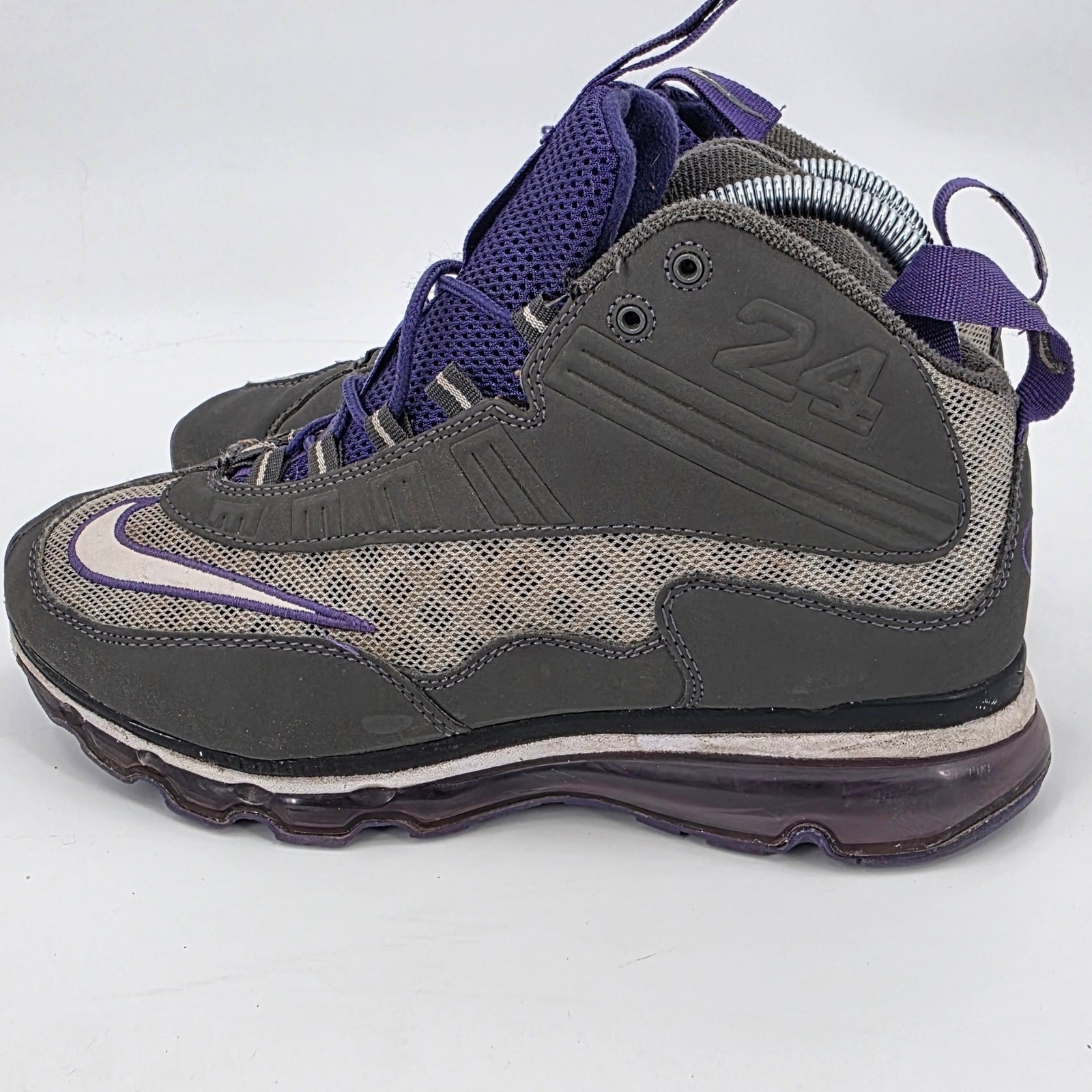 Nike Air Max Jr Ken Griffey 2011 Sneakers Mens 6.5 Womens 8 Gray Purple Rare